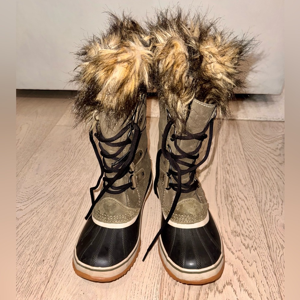 Sorel Joan of Arctic Waterproof Winter Boot - Olive Suede